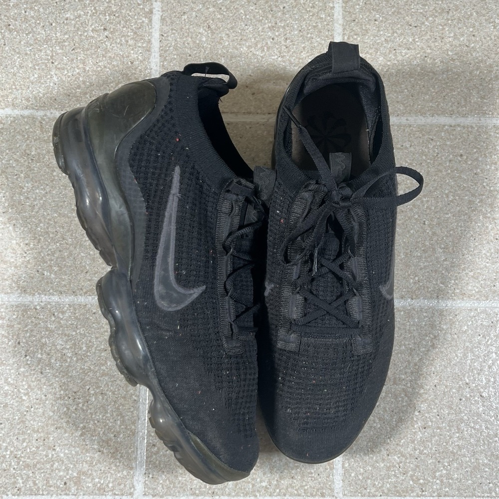 Nike Air VaporMax 2021 Flyknit Shoes Mens 10.5 Black Sneakers DH4084-001